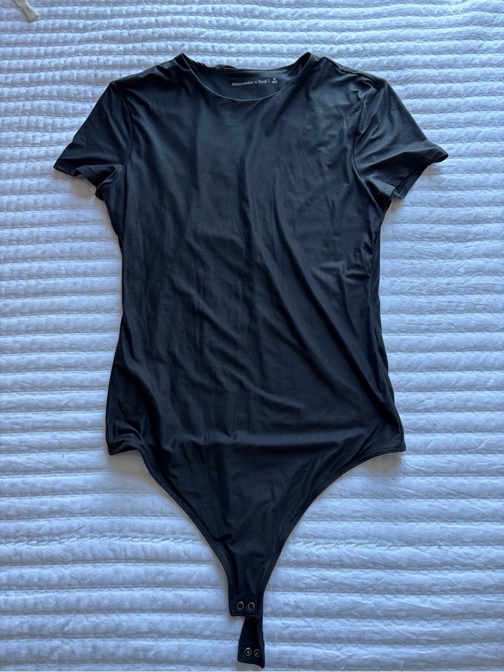 Abercrombie & Fitch Black Short-Sleeve Bodysuit